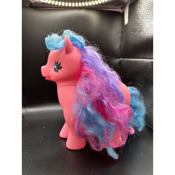 Vtg Gi Go Pony Wonderland Large Unicorn Pink blue horn Rainbow Cutie Mark READ - Picture 2 of 14